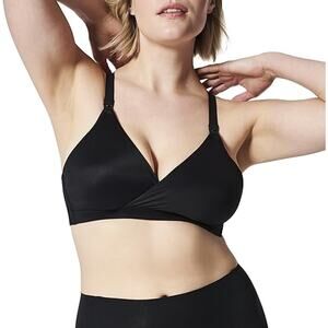Spanx Small Bra-llelujah Nursing Bra Very Black Cross Back Adjustable Strap
